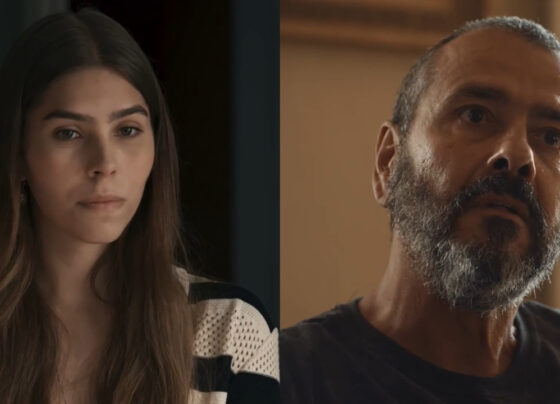 Buba (Gabriela Medeiros) e José Inocêncio (Marcos Palmeira) em Renascer