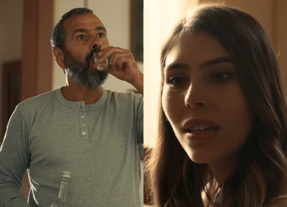 José Inocêncio (Marcos Palmeira) e Buba (Gabriela Medeiros) em Renascer