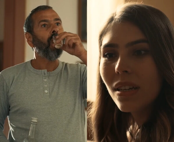 José Inocêncio (Marcos Palmeira) e Buba (Gabriela Medeiros) em Renascer