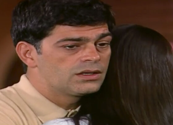 Rafael (Eduardo Moscovis) e Serena (Priscila Fantin) em Alma Gêmea