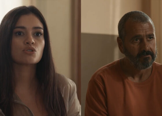 Eliana (Sophie Charlotte) e José Inocêncio (Marcos Palmeira) em Renascer