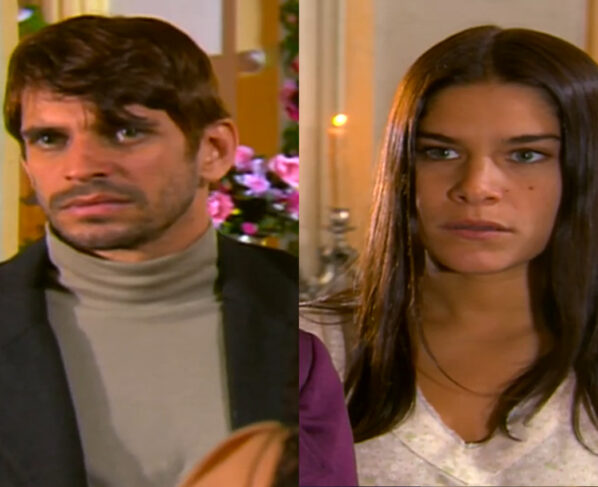 Guto (Alexandre Barillari) e Serena (Priscila Fantin) em Alma Gêmea