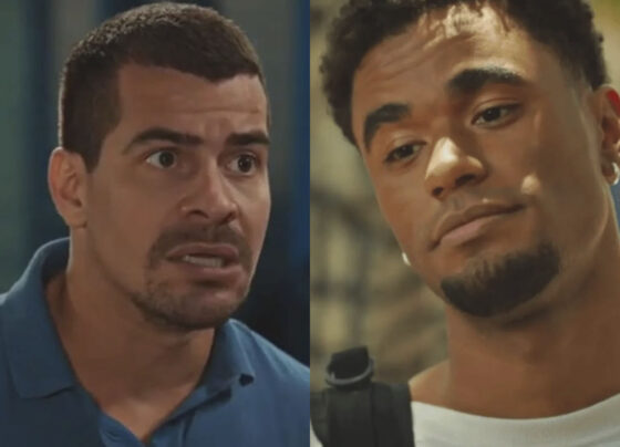 Júpiter (Thiago Martins) e Plutão (Isacque Lopes) em Família é Tudo