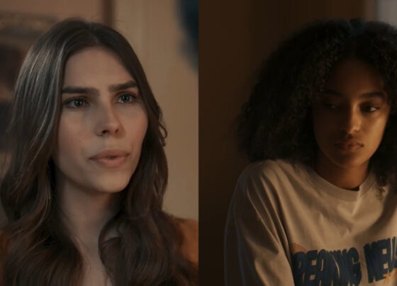 Buba (Gabriela Medeiros) e Teca (Lívia Silva) em Renascer