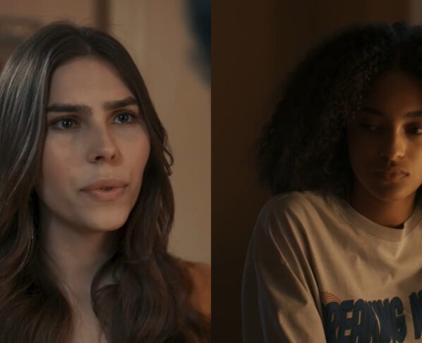 Buba (Gabriela Medeiros) e Teca (Lívia Silva) em Renascer