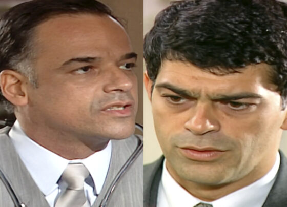 Eduardo (Ângelo Antônio) e Rafael (Eduardo Moscovis) em Alma Gêmea