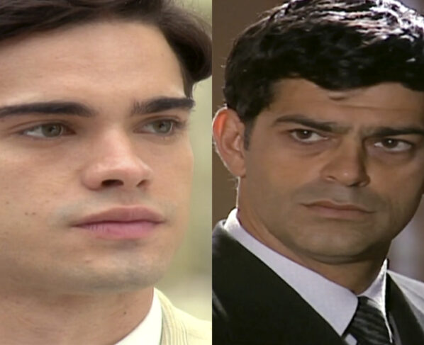 Felipe (Sidney Sampaio) e Rafael (Eduardo Moscovis) em Alma Gêmea