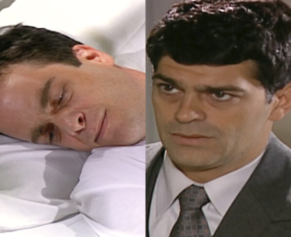 Ciro (Michel Bercovich) e Rafael (Eduardo Moscovis) em Alma Gêmea