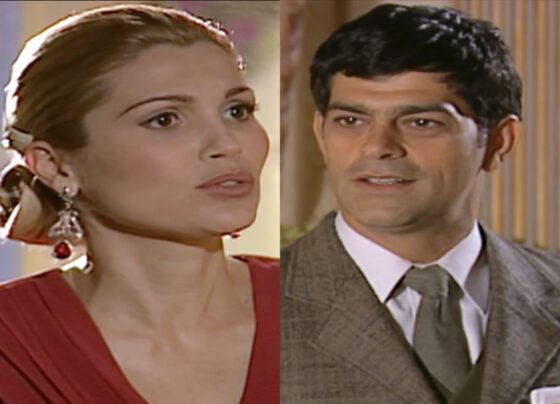 Cristina (Flávia Alessandra) e Rafael (Eduardo Moscovis) em Alma Gêmea