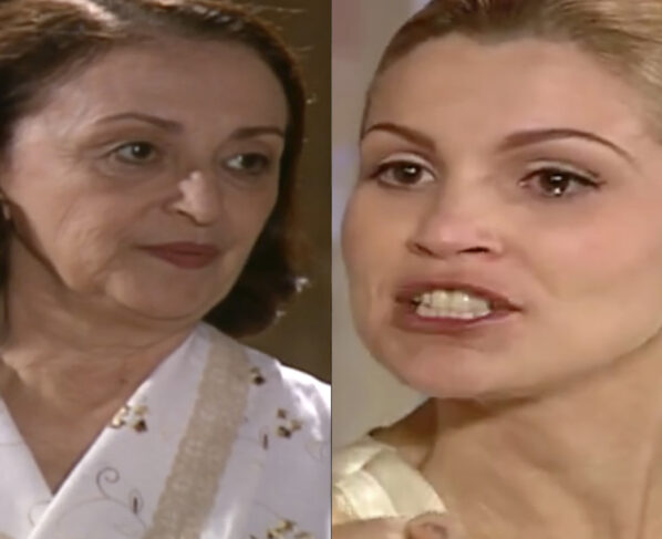 Débora (Ana Lúcia Torre) e Cristina (Flávia Alessandra) em Alma Gêmea