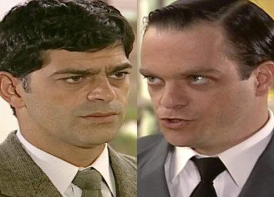 Rafael (Eduardo Moscovis) e Ciro (Michel Bercovitch) em Alma Gêmea