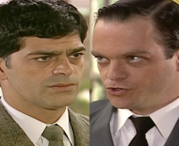 Rafael (Eduardo Moscovis) e Ciro (Michel Bercovitch) em Alma Gêmea