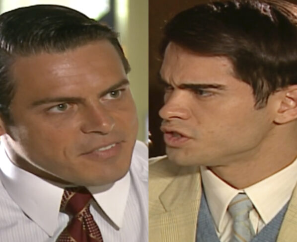 Raul (Luigi Baricelli) e Felipe (Sidney Sampaio) em Alma Gêmea