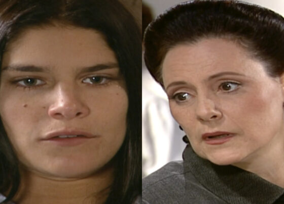 Serena (Priscila Fantin) e Agnes (Elizabeth Savala) em Alma Gêmea