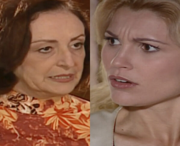 Débora (Ana Lúcia Torre) e Cristina (Flávia Alessandra) em Alma Gêmea