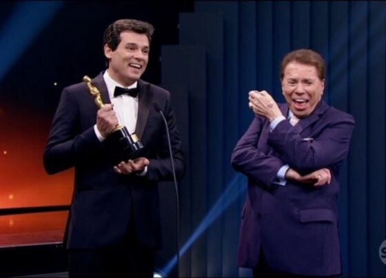 Celso Portiolli e Silvio Santos