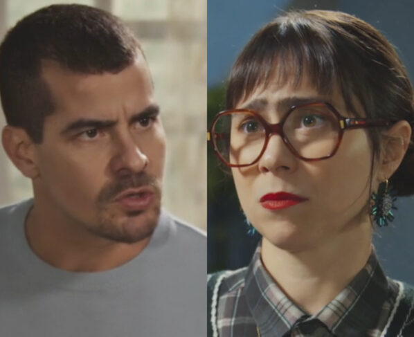 Júpiter (Thiago Martins) e Lupita (Daphne Bozaski) em Família é Tudo