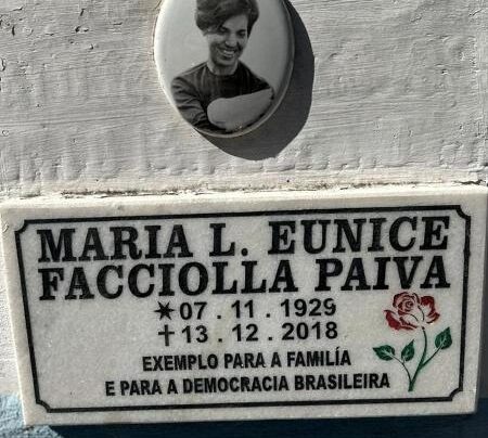 Maria Eunice Paiva foi enterrada no Cemitério do Araçá