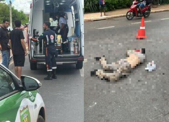 O acidente aconteceu por volta das 12h, na Avenida Filinto Muller