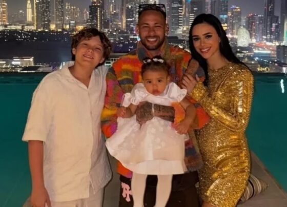 Neymar com a família