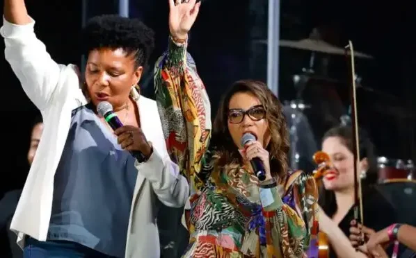 Janja e a ministra da Cultura, Margareth Menezes, durante o "Janjapalooza".