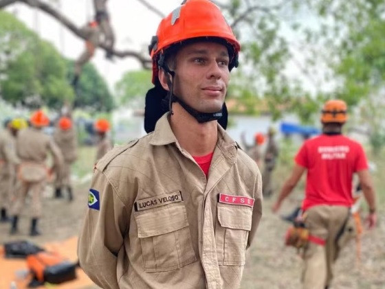 Lucas Veloso morreu em fevereiro de 2024, durante treinamento dos Bombeiros na Lagoa Trevisan