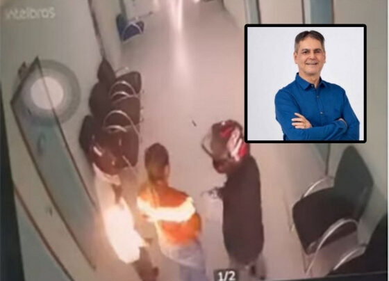 A ação foi registrada por câmeras de segurança da clínica