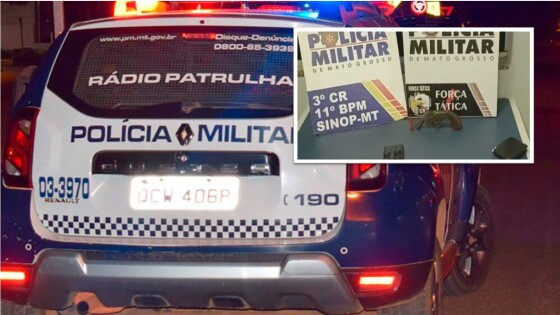 A criança foi ferida com um tiro na perna.
