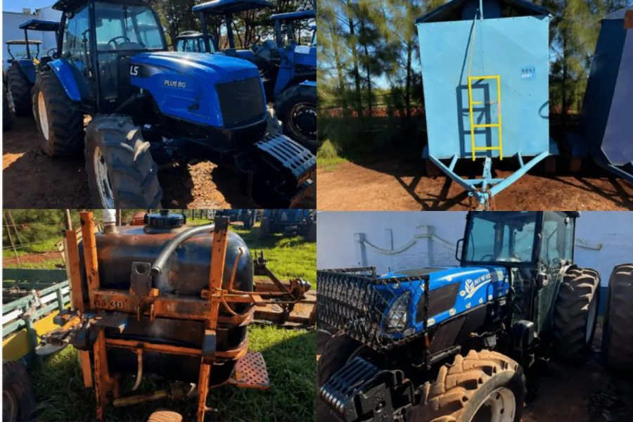 Leilão online de máquinas agrícolas: ofertas a partir de R$ 200