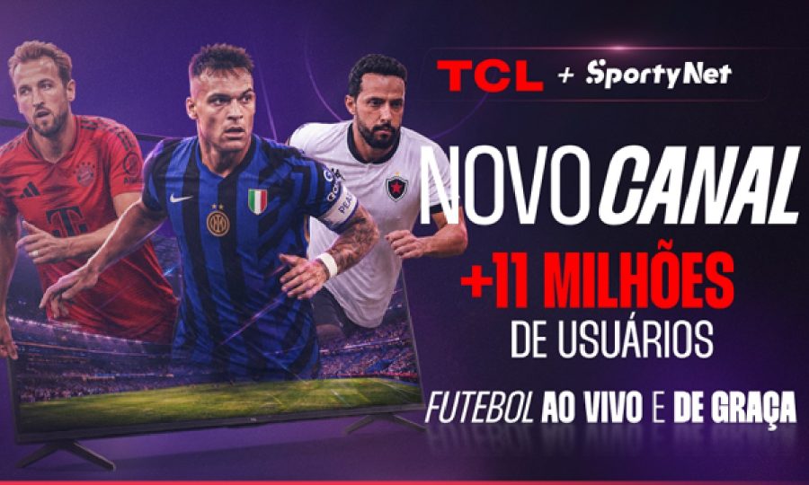 SportyNet lança canal no TCL Channel com jogos ao vivo gratuitos