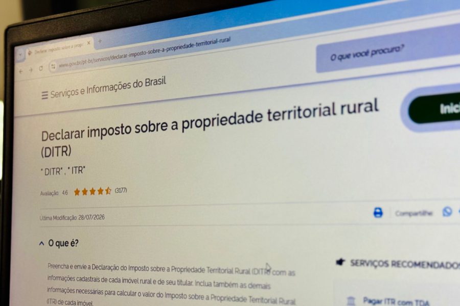 Declaração do ITR vence nesta quarta-feira (30) e atraso gera multa de 1%; entenda como declarar