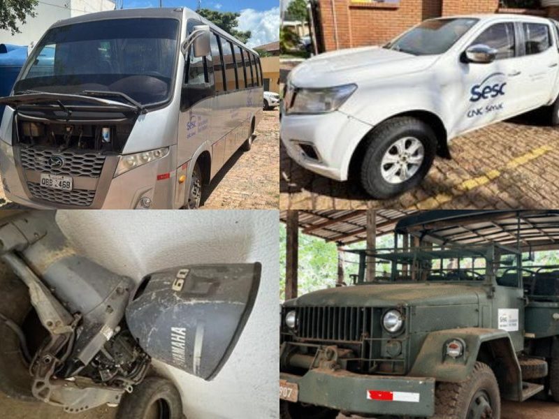 Leilão do Sesc Pantanal reúne motor de popa, barco, ônibus e Hilux com lances de R$ 900 a R$ 100 mil