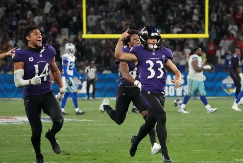 No último segundo, Baltimore Ravens batem Dallas Cowboys no Rio