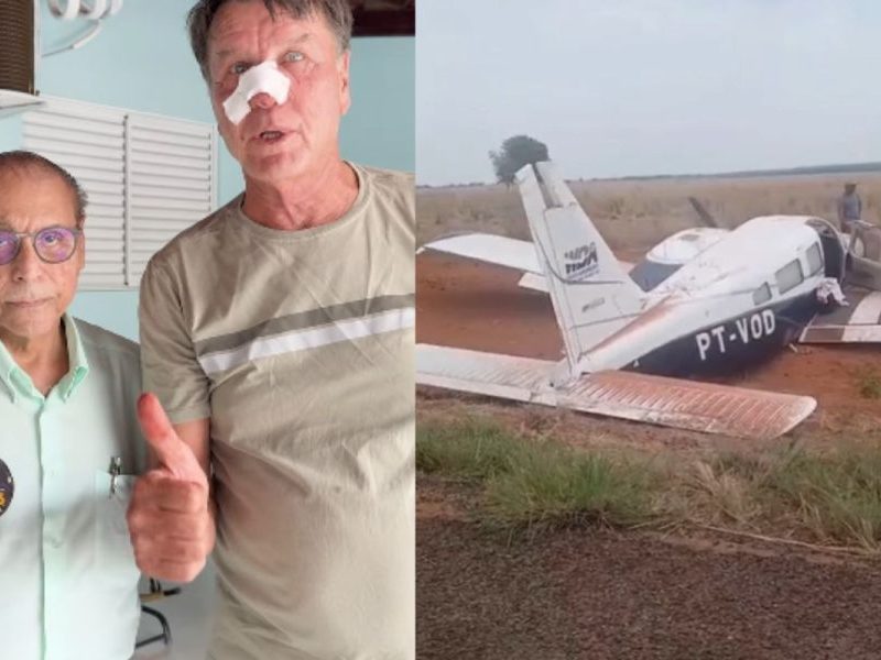 Piloto de avião fretado por deputado aparece ferido após pouso de emergência em MT