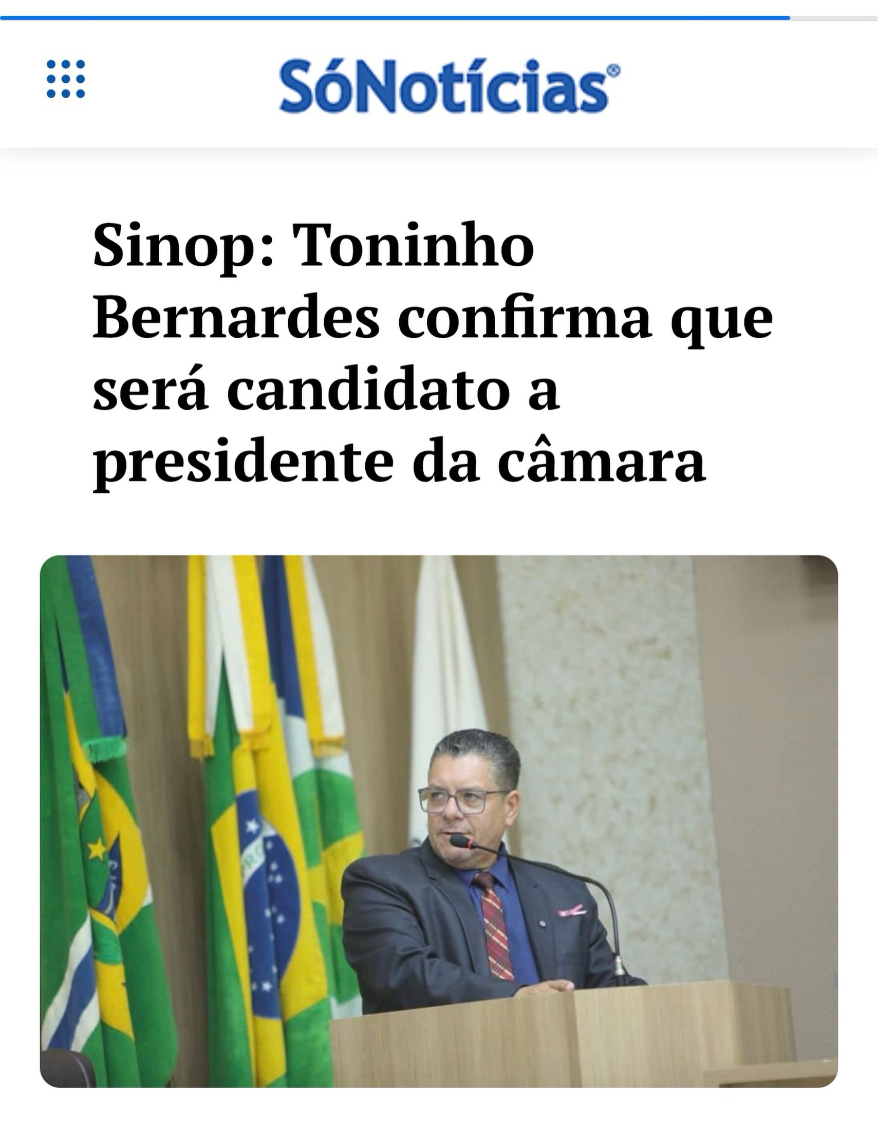 O vereador Toninho Bernardes (PL) confirmou, ao Só Notícias, que será candidato a presidente da Câmara…