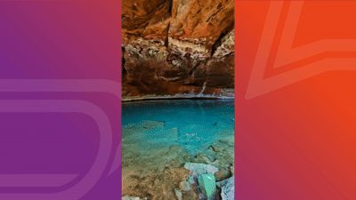 Boca da Onça: gruta escondida surpreende com água azul-turquesa e paredões coloridos em MT