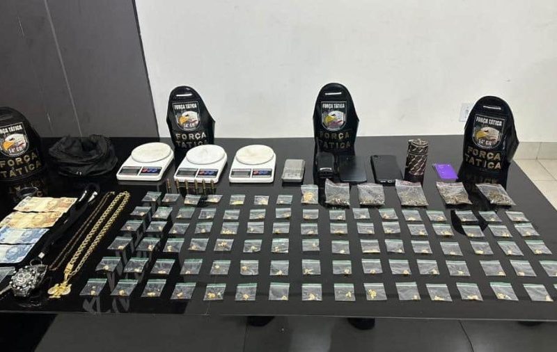 Casal é detido com 93 porções de drogas em Nova Mutum