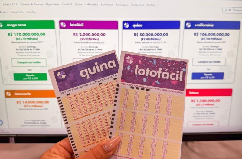 Duas apostas acertam dezenas da Quina e dividem prêmio de R$ 58,5 milhões
