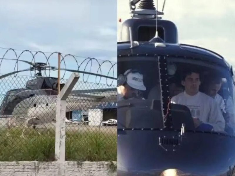 Helicóptero de Ayrton Senna chega a Mato Grosso e atrai curiosidade