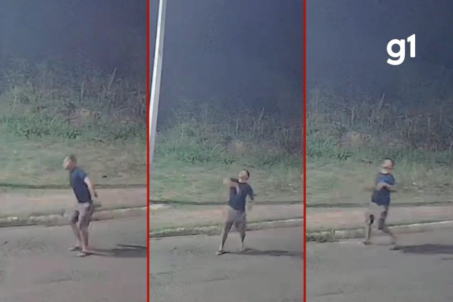 Homem é preso após ser flagrado tentando danificar câmera de segurança em Cuiabá; vídeo