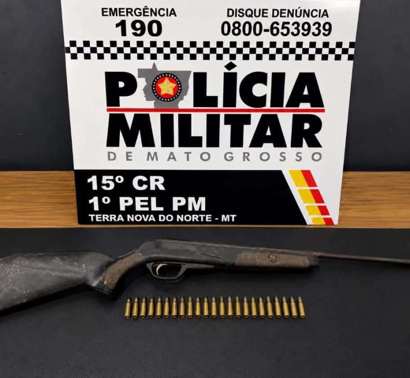 Homem é preso por agredir esposa na frente das filhas e manter espingarda sem registro no Nortão