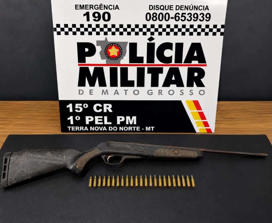 Homem é preso por agredir esposa na frente das filhas e manter espingarda sem registro no Nortão