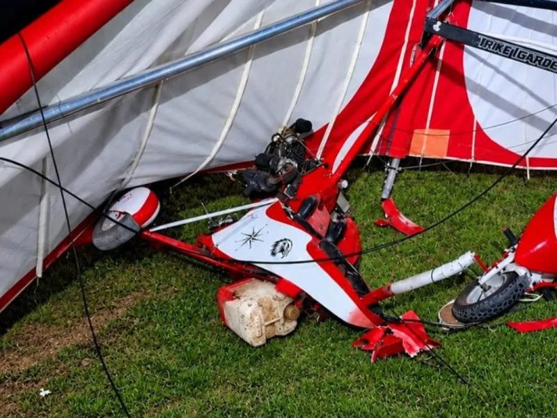 Trike voador causa acidente grave em MT; piloto fica ferido