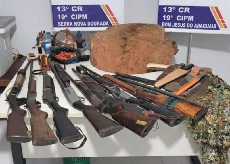 Polícia Militar apreende oito armas em Mato Grosso após ameaças
