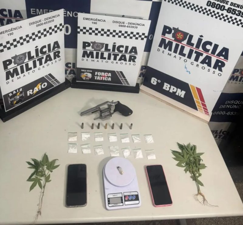 Mulheres são detidas com arma e drogas em operação da PM em Cáceres