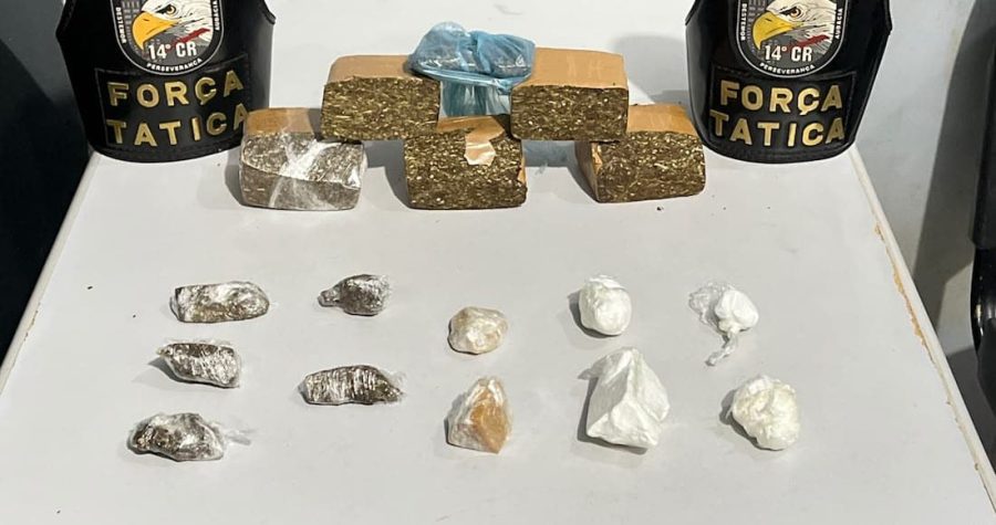Preso jovem flagrado ao tentar se livrar de drogas em Nova Mutum