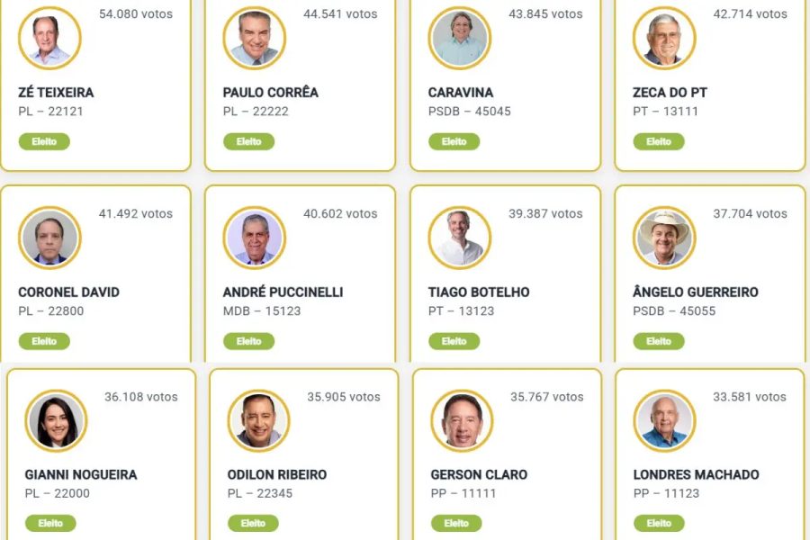 Quem são os 24 deputados estaduais eleitos em MS