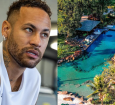 O lago da mansão de Neymar