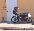Moto que Vespaziano Francisco Dias Filho pilotava no momento do acidente