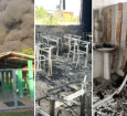 Incêndio destruiu toda a estrutura da unidade de ensino.